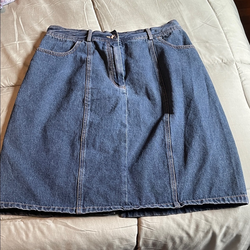 Harve Benard A-Line Blue Denim Skirt